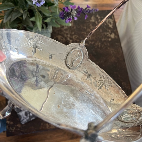 Vintage Silver Plated Serving Basket Rogers & Smith & Co - Picture 5 of 7